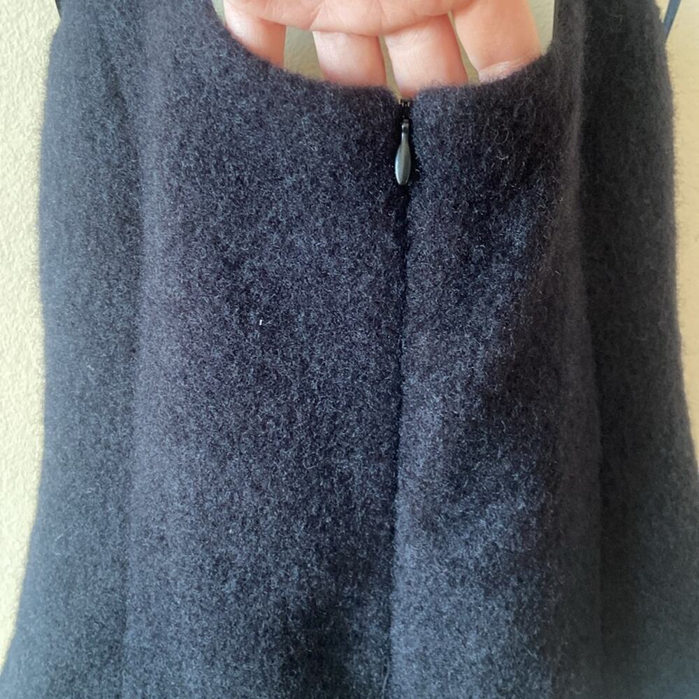 New Zara Black Fuzzy Zip Front Halter Top Small Cropped Open Back Summer Sexy - Picture 3 of 6